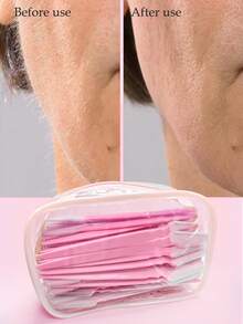 70/60/50/40/30/24/20/12/6/3/1 件套。多功能眉毛修剪器、多功能剃须刀、脱毛工具、女士眉毛修剪器、面部美容剃须刀。配有防水透明化妆包，拉链设计，外观清晰，方便收纳，是旅行化妆品收纳的理想之选。