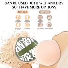 4 Pcs Korean Makeup Sponge Puff For Foundation Concealer And Powder Teardrop Setting Powder Puff Makeup Cushion Puff Foundation Sponge Blender Sponge For Liquid Cream And Powder Large Size - B - 鏽棕色 - 查看 5