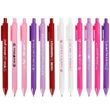 Caneta Esferográfica, Caneta de Atendimento ao Cliente, Caneta Neutra, Tinta Preta, Escrita Suave, Adequada como Presente para Meninas, Viúvas e Amigos; Também uma Escolha Ideal para Casamento, Festa, Aniversário, Ano Novo, Suprimentos Escolares/de Escritório e Presentes do Dia dos Namorados. - Multicolorido - Visão 2