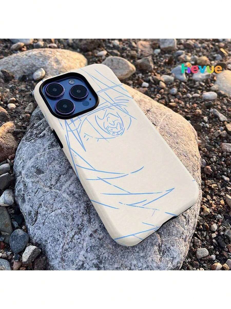 SamsungLine Rei Blanco para iPhone 16/15/14/13/12/11 series 2-en-1 - carcasa suave completamente envuelta, diseño de dibujos animados simple, resistente a caídas, resistente a huellas dactilares, resistente a arañazos, impermeable, pintado a mano creativo - Blanco - Ver 1