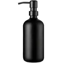 GMISUN Black Soap Dispenser, 1 Pack Matte Black Bathroom Hand Soap Dispensers, 17 Fl Oz Dish Soap Dispenser For Kitchen With Rustproof Stainless Steel Pump, Modern Liquid Dishwashing Dispensers Bottle - 黑瓶+黑泵 - 查看 1