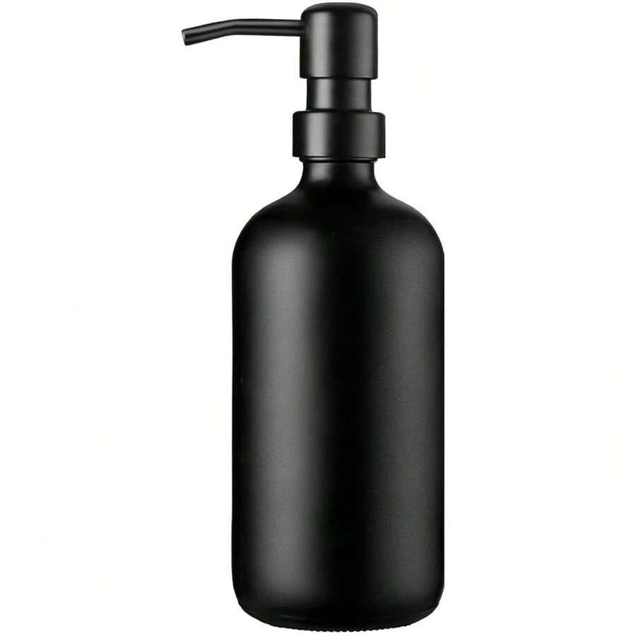 GMISUN Black Soap Dispenser, 1 Pack Matte Black Bathroom Hand Soap Dispensers, 17 Fl Oz Dish Soap Dispenser For Kitchen With Rustproof Stainless Steel Pump, Modern Liquid Dishwashing Dispensers Bottle - 黑瓶+黑泵 - 查看 1