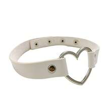1 chiếc vòng cổ đinh tán phong cách Gothic, vòng cổ hình trái tim phong cách tối màu dành cho nữ, vòng cổ choker đính gai bằng da giả phong cách Punk Rock, phụ kiện dành cho nam. - Đinh tán hình trái tim - Xem 12