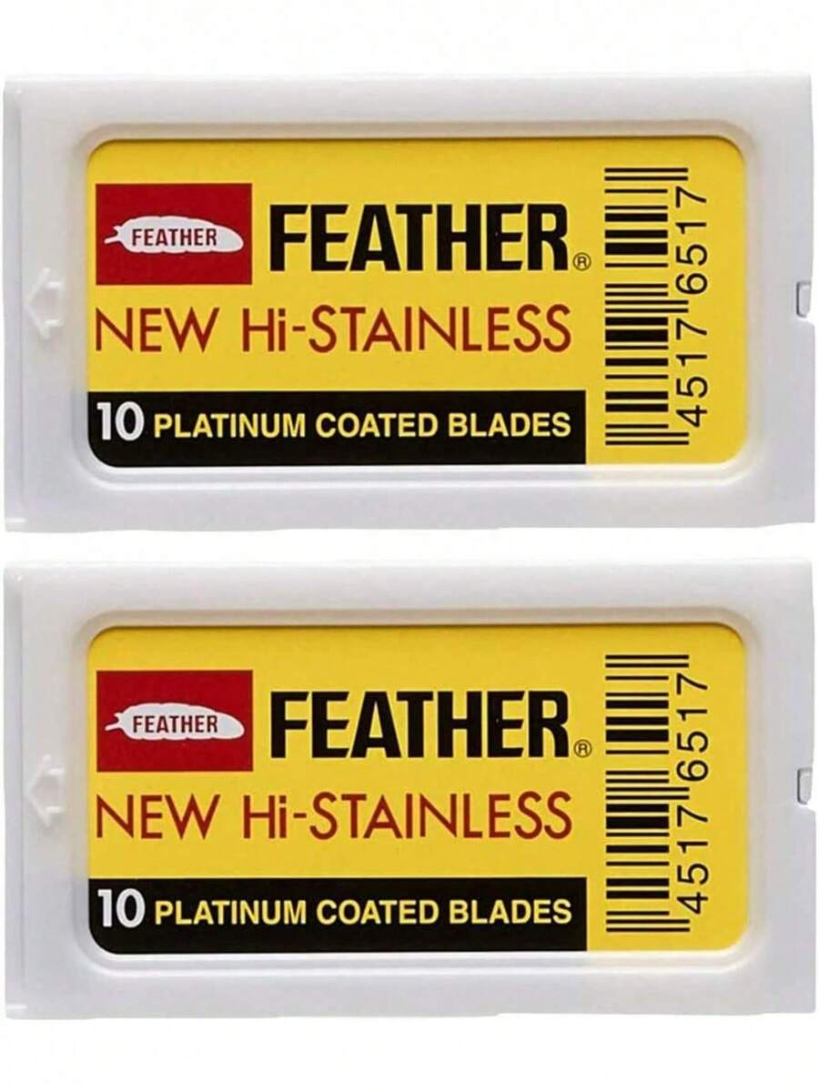 EstiloTendenciaFeather Cuchillas De Afeitar De Doble Filo, 20 UnidadesCalidad PremiumVersióN Mejorada - 1 - Ver 1