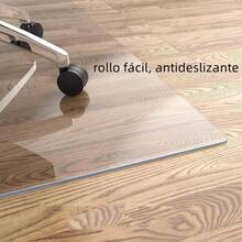OP-CHEHILL Tapete de Plástico de PVC Transparente para Silla de Oficina o Pisos de Madera 120 x 90 cm Rectangular Transparente Alfombrilla de Silla de Oficina - Rectángulo - Ver 6