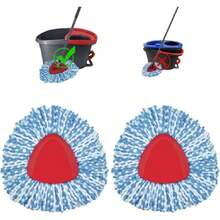 2 Pack Mop Head Replacement Compatiable With Oceda EasyWring,Mops Refill Replace Head For EasyWring Spin Mop 1 Tank Stericrofiber, Easy To Replace,Deep Floor Cleaning And Machine Washable,38952218 - 藍色 - 查看 1