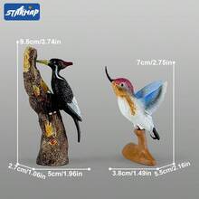 北美森林动物模型拼图玩具，蛋糕装饰 - 逼真的丛林动物套装，圣诞节和生日礼物，适合儿童和幼儿，包括大象、骆驼、长颈鹿、老虎、狮子、熊猫、熊、鹿、河马、犀牛、浣熊、猞猁、狼、鹰、海狸、兔子、秃鹫等。 - 彩色 - 查看 69