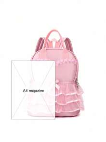 Customizable Ballet Dance Backpack, Embroidered Craft, Small Girls' Storage Bag, Dance Bag, Pink, Modern Style - Multicolor - View 6