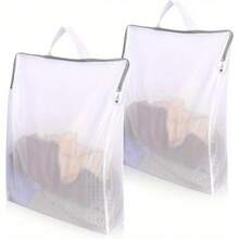2pcs Mesh Laundry Bags, Suitable For Washing Machine, Fine Mesh Laundry Bag With Handle, Wider Side Opening Zipper Clothes Washing Bag, For Washing Clothes, Shirts, Bras, Stockings, Socks, Underwear (Multiple Sizes) - Multicolor - View 8