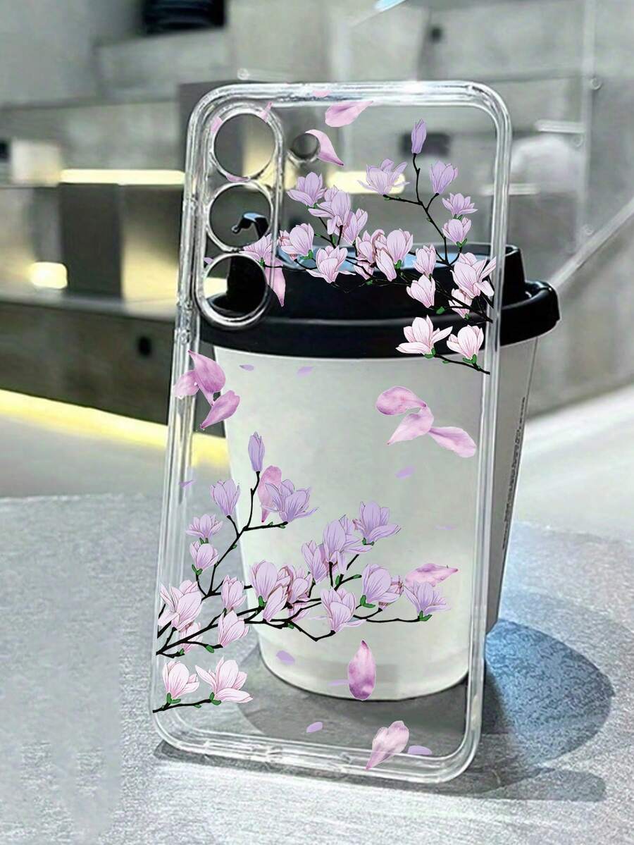 紫色花卉图案透明防摔保护壳，兼容 17/17 Pro/17 Pro Max/16/15 XR/7/8 15 Pro Max/12 Pro Max/13 Pro Max/14 Pro Max 13 14 11 12 P14 P11 软壳 P12 防摔 XS XR/78 P 78 GES2、Galaxy S24、A03s、A03 Core、A04、A12、A13、A14、A21s、A22、A23、A24、A32、A33、A34、A51、A52、A53、A54、A71、A72、A73、S20 FE、S21、S22、Redmi 9、Redmi 9A - 彩色 - 查看 1