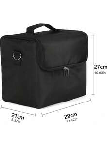 Hộp đựng mỹ phẩm 29x21x27cm, hộp đựng mỹ phẩm di động dung tích lớn, hộp đựng đồ trang điểm chuyên nghiệp có dây đeo vai, chất liệu nylon (màu khóa kéo ngẫu nhiên) - Nhiều màu - Xem 7