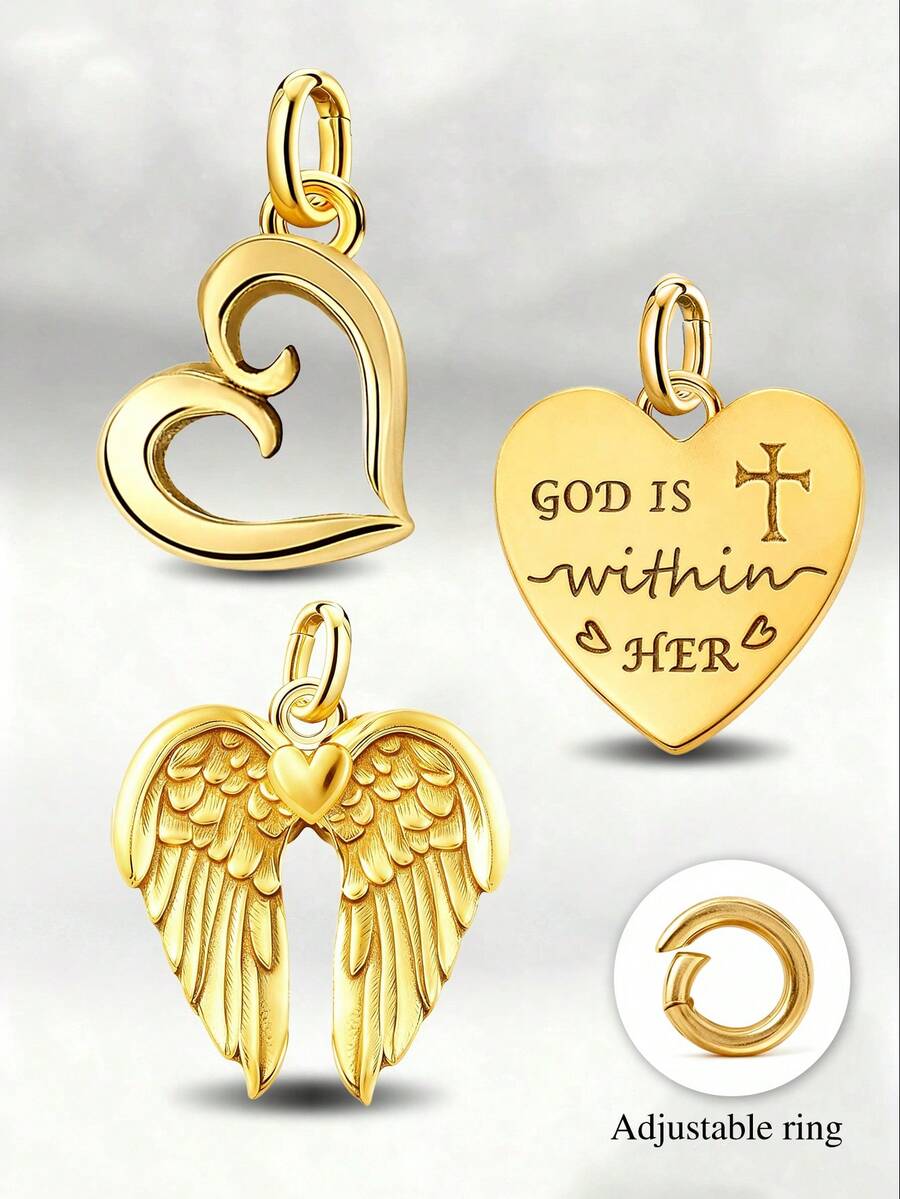 1件925纯银精美母爱吊坠，可DIY串珠，适合手链，精美珠宝礼物，男女皆宜 - 集合 - 查看 1