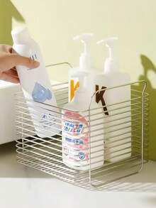 304 Stainless Steel Storage Basket, Bathroom Organizer - Multicolor - View 10