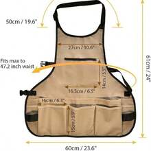 Gardening Apron With Leg Covers, Multi-Pocket Outdoor Trimming & Harvesting Protective Apron
