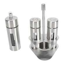 CYPNDiydeg Juego de Salero y Pimentero Botellas de Condimento de Especias de Acero Inoxidable 304 con Ventana de Visualización Base Juego de Salero y Pimentero para Cocina RestauranteFashion - 223616072 - Ver 8