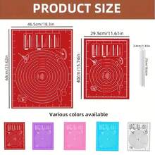 2件套烘焙垫和擀面杖套装，包含不粘浮点纹理塑料擀面杖和EVA烘焙垫 - 家用厨房必备烘焙工具，适用于制作饺子、披萨、糕点、面包、面条、饼干等。多功能厨房工具，厨房配件，面团擀面杖，优质擀面杖，揉面工具，厨房烘焙工具 - - - 查看 3