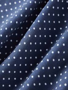 Women's French Vintage Polka Dot Top Cute Square Neck Short Sleeve T-Shirt Slim Fit Milkmaid Blouse Elegant Summer Going Out Tops - Màu xanh lam - Xem 7