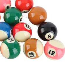 Juego de bolas de billar estándar americano de 57,2mm, juego completo de bolas de billar pequeñas de resina profesional - Multicolor - Ver 3