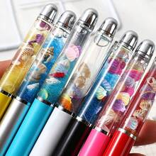 Bolígrafo de metal con diseño personalizado de texto/logotipo de océano aceitoso, bolígrafo de metal retráctil de giro grueso, adecuado para la oficina diaria, estudiantes, maestros, regalo pensativo para amigos, familiares y colegas - Multicolor - Ver 7