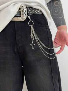 A-Hop Punk Metal Chain Pants Chain With A High-End Feel, Men's Rock Jeans Waist Chain - Multicolor - View 7