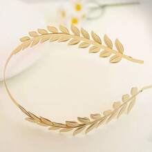 1 Stück Haarschmuck aus Goldlegierung für Frauen, Boho-Blatt-Design, Caesarkrone-Stil, geeignet für Bräute, Partys und den täglichen Gebrauch, Hochzeit Haarschmuck - Gold - Übersicht 5