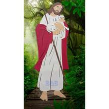 PAINEL JESUS EM EVA GRANDE - Multicolorido - Visão 2