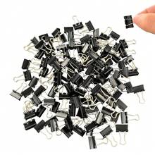 120Pcs Mini Binder Clips, 5/8 Inch(15mm), Paper Clamps Small Size For Office Supplies, Black - Small - View 1