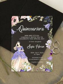 Elegant transparent akrylbröllopsinbjudningskort, blommig akvarelldesign - Anpassningsbar bruddusch-/trädgårdsbröllopsinbjudan. Unik blommig akrylbröllopsinbjudan - Transparent bruddusch-/trädgårdsbröllopsfestinbjudningskort, anpassningsbara bröllopstillbehör - Multifärgad - Visa 43