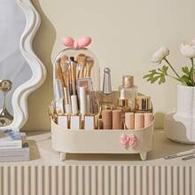 Makeup Lipstick Storage Box, Vanity Organizer Rack, Dust-Proof Countertop Bathroom Vanity Organizer - Multicolor - View 3