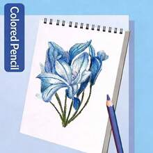 牛皮纸螺旋素描本，多种尺寸可选，纸张加厚，专为艺术学生设计，用于手绘素描，内含空白绘图页，可实现更清晰、更专业的素描。 - 彩色 - 查看 2