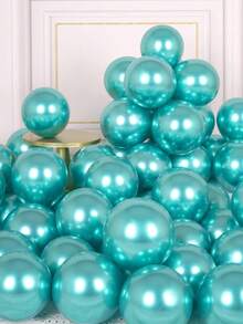 40pcs Metallic Balloons, 10-Inch Chrome Golden Silvery Rose Golden Blue Green Purple Latex Balloons For Girls And Women'S Birthday, Youngsters Shower, Wedding, Graduation, Christmas Theme Party - Multicolor - View 11