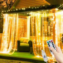 Remote Control Curtain Lights, Holiday Wreath Fairy Lights, 8 Function Camping Decor Lights, Valentine's Day Decor, Romantic Pink Atmosphere Wedding Party Lights, 4 Light Color Options, Holiday Lighting Decor, Birthday Party Decor Lights, Date Night & Family Dinner Lights, Bedroom Curtain Lights, Christmas & Halloween Decor Lights
