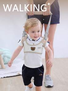 1pc Baby Walking Assistant Harness, Cute Bear Design, Toddler Walking Leash, Anti-Fall Anti-Strangle Walking Aid, Breathable Baby Walker