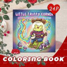 GDTME 1 Livro de Colorir para Adultos com Aventuras Fantásticas de Animais, Inclui Histórias de Aventuras Fofas e Interessantes, Colorir Relaxante, 24 Páginas Grossas, Ideal como Material Escolar, Material de Escritório, Presente de Dia dos Namorados e Páscoa. - Multicolorido - Ver 2