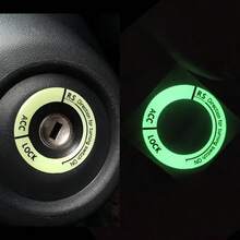 3D Glow-In-The-Dark Ignition Switch Sticker Ring: Key Ring Surrounding Light For Nighttime Decoration, Suitable For Cars & Motorcycles - Universal - Multicolor - View 9