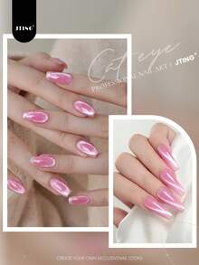 1 Bottle 10ml JTING Latest Cat Eye Gel Set, 4 Colors Magnetic Cat Eye Gel - Red Cat Eye, Pink Cat Eye, Professional Nail UV Gel For Home DIY & Nail Salon - Multicolor - View 4