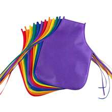 24件儿童艺术家围裙 - 无纺布绘画烹饪罩衫，适用于教室、厨房、派对和手工活动