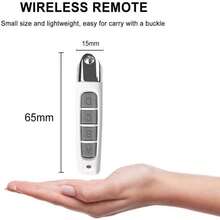 Universal Gate Opener Remote-433mhz Remote-Gate Control Remote - Cloning Remote Control Key Fob, 4 Buttons Universal Cloning Remote Control Key Fob 433mhz For Garage Door - Black - View 5
