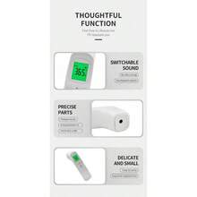 Termómetro electrónico, infrarrojo: medición de 1 segundo, adecuado para uso doméstico, fácil de almacenar y cómodo de usar. - Blanco - Ver 6