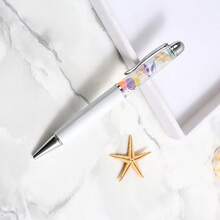 Bolígrafo de metal con diseño personalizado de texto/logotipo de océano aceitoso, bolígrafo de metal retráctil de giro grueso, adecuado para la oficina diaria, estudiantes, maestros, regalo pensativo para amigos, familiares y colegas - Multicolor - Ver 15