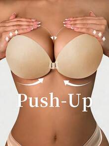 1个/10个装隐形硅胶胸贴，无肩带无背防水可重复使用乳贴，适合婚礼、沙滩派对礼服 - 彩色 - 查看 2