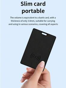 Ultra-Thin Tracking Card Wallet, Anti-Lost GPS Tracker, Smart Location Tag, Compatible With IPhone Find My App, Wireless Charging, IPX6 Waterproof (IOS Only) - Black - View 8