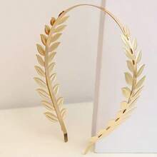 1 Stück Haarschmuck aus Goldlegierung für Frauen, Boho-Blatt-Design, Caesarkrone-Stil, geeignet für Bräute, Partys und den täglichen Gebrauch, Hochzeit Haarschmuck - Gold - Übersicht 7