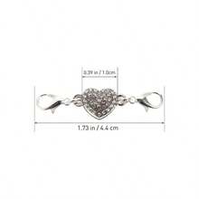 4 Piezas Extensor De Joyera Para Collar, Pulsera Y Tobillera, Broche De AleaciN Con DiseO De CorazN, FCil De Ajustar Y Desmontar, DecoraciN Para ReparaciN De Joyas - plateado - Ver 9