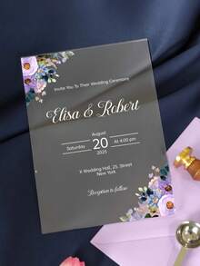 Versatile Acrylic Invitation Cards, Minimalist & Versatile, Suitable For Baby Shower, Housewarming, Birthday, Party, Engagement, Customizable High-Quality Design - Multicolor - View 21