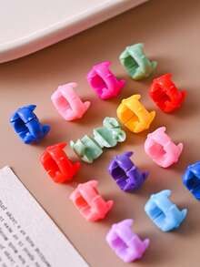 80个新款彩色花朵串珠发夹，小巧甜美公主风迷你发夹，多功能无损刘海装饰发饰，爪夹，发夹，发卡，头饰，发卡 - 彩色 - 查看 4