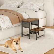 Plegable para Niño Baño de 2 Peldaños, Escalera Plegable para Casa Antideslizante, Banquito para Baño Cocina, Taburete para Adultos y Niños, Bancos Escalón Infantiles, Metal y Madera