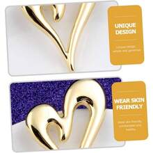 Broche de amor broche de traje de cumpleaos mujer Cupido alfileres decorativos broche de corazn pin de solapa para mujer temperamento accesorios pasador de cuello - 5,7 x 4,3 cm x 4 piezas + dorado x 4 piezas - Ver 7