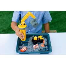 Dig N' Build Juego de concreto – Compuesto de hormigón moldeable de 12 onzas, grúa, 2 máquinas pequeñas, vehículos, moldes de construcción y Bandeja de fácil Limpieza, Kit sensorial Stem para,38931914 - Naranja - Ver 5