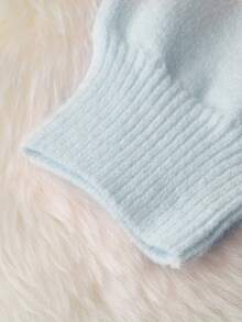 Women'S Casual Blue Color Block Hooded Sweater - Cozy Long Sleeve Cardigan With Button Details, Perfect For Fall/Winter, Relaxed Fit, Long Sleeve Sweater - 藍色 - 查看 5